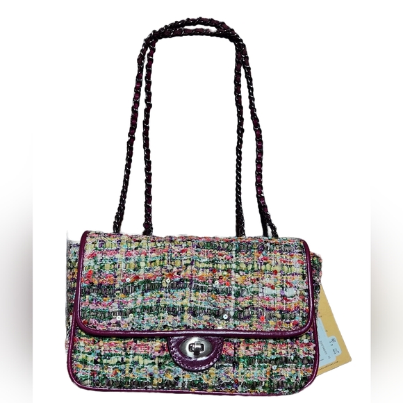 Patricia Nash Handbags - Patricia Nash Lorenza tweed sequin flap shoulder bag